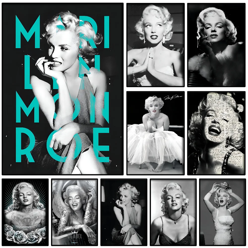 Vintage Marilyn Monroe Poster Paper Print Home Living Room Bedroom Entrance Bar Restaurant Cafe Art Painting Decoration