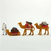 Miniature Collectible Figurines Garden Decoration Desert Camel Animal Figurine DIY Mini Landscape Ornament Resin Embellishments