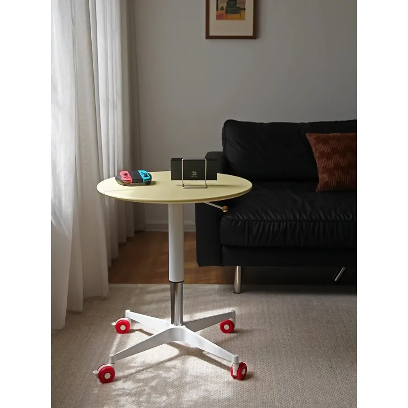 

Height-Adjustable Mobile Coffee Table – Rolling Lift Table for Patio, Balcony & Small Spaces | Modern Acacia Wood Multi-Use Desk