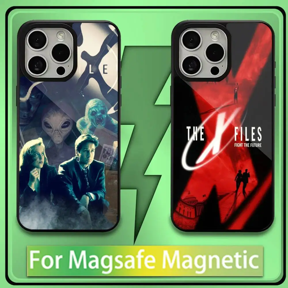 

UFO TOP SECRET x-files Phone Case For iPhone 16,15,14,13,12,11,Plus,Pro,Max,Mini Soft Magesafe Magnetic Wireless Charge