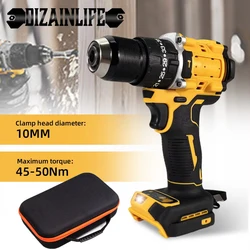 Brushless Cordless Impact Drill 1/2 Rechargeable Variable Speed Electric Screw Driver Power Tools For DeWalt 18V Battery 50N.m