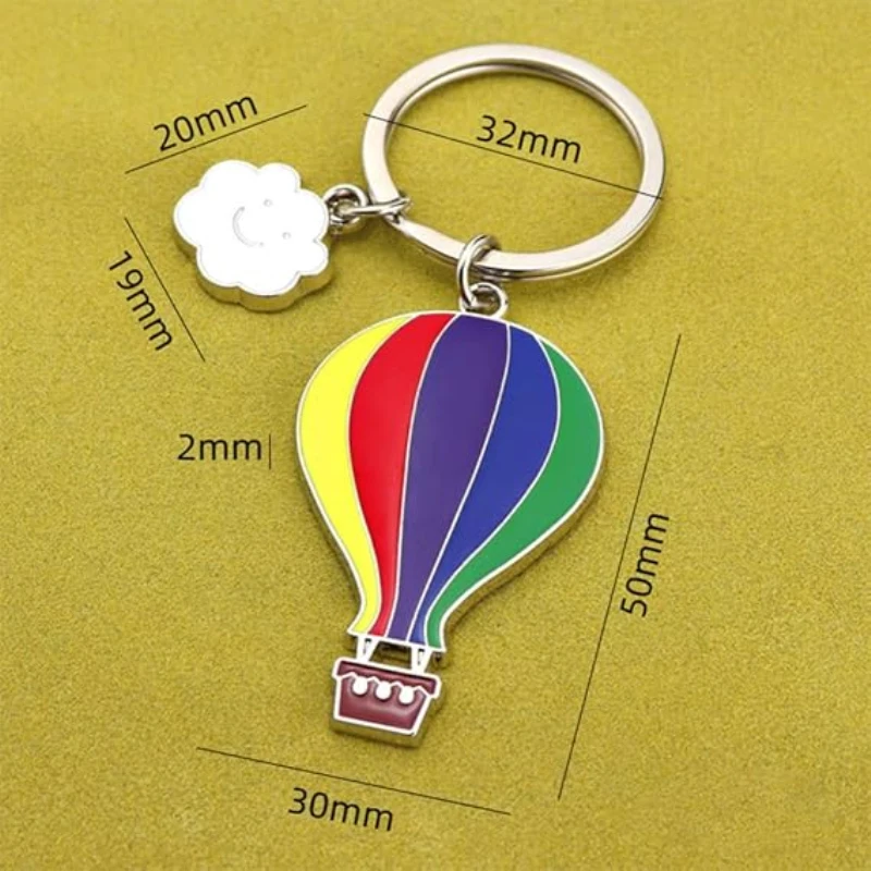 20 Pcs Creative pendant hot air balloon keychain, Metal Hot Air Balloon Keychain,Nice Gift for Hot air balloon rally souvenir