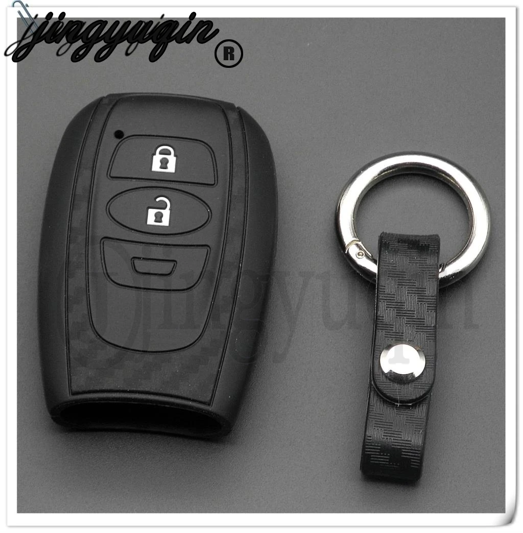 Автомобильный брелок jingyuqin из углеродного волокна, автомобильный чехол, держатель оболочки для Subaru Legacy Impreza Forester XV Trezia BRZ WRX, волоконный чехол