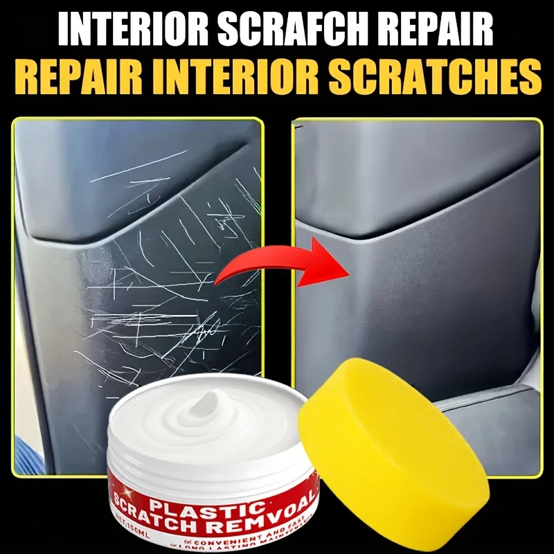 Farion Strong Plastic Repair Wax&Scratch Remover - Instantly Shining for Vehicles, Motorhomes, Furniture, and Luggage - Lasting