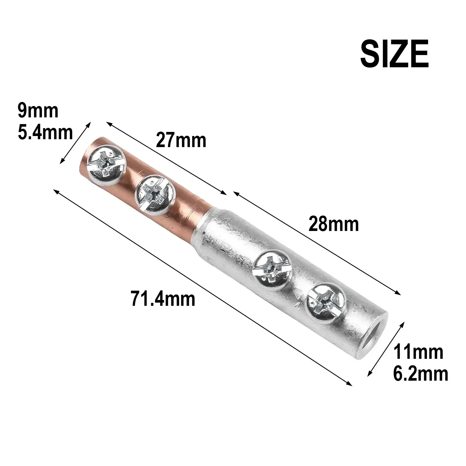 1pc GTL-16 GTL-50 Copper-aluminum Transition Joint Cable Connector Copper-aluminum Transition Connecting Pipe Electrical Parts