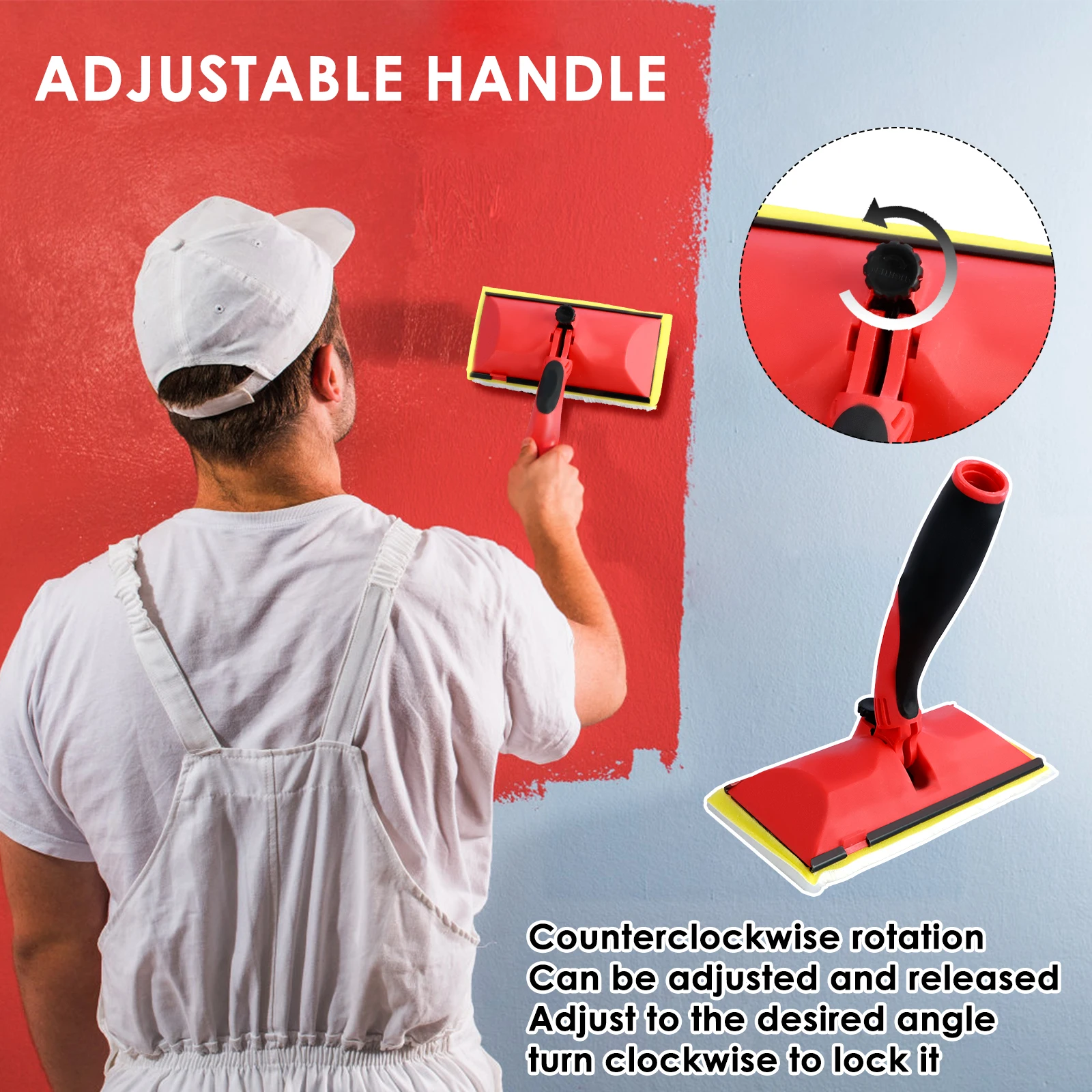 7In Paint Pad Applicator Corner Walls and Ceilings Pad Painter Decorating Paint Pad Paint Trimming Tool for Wall Corner Edging