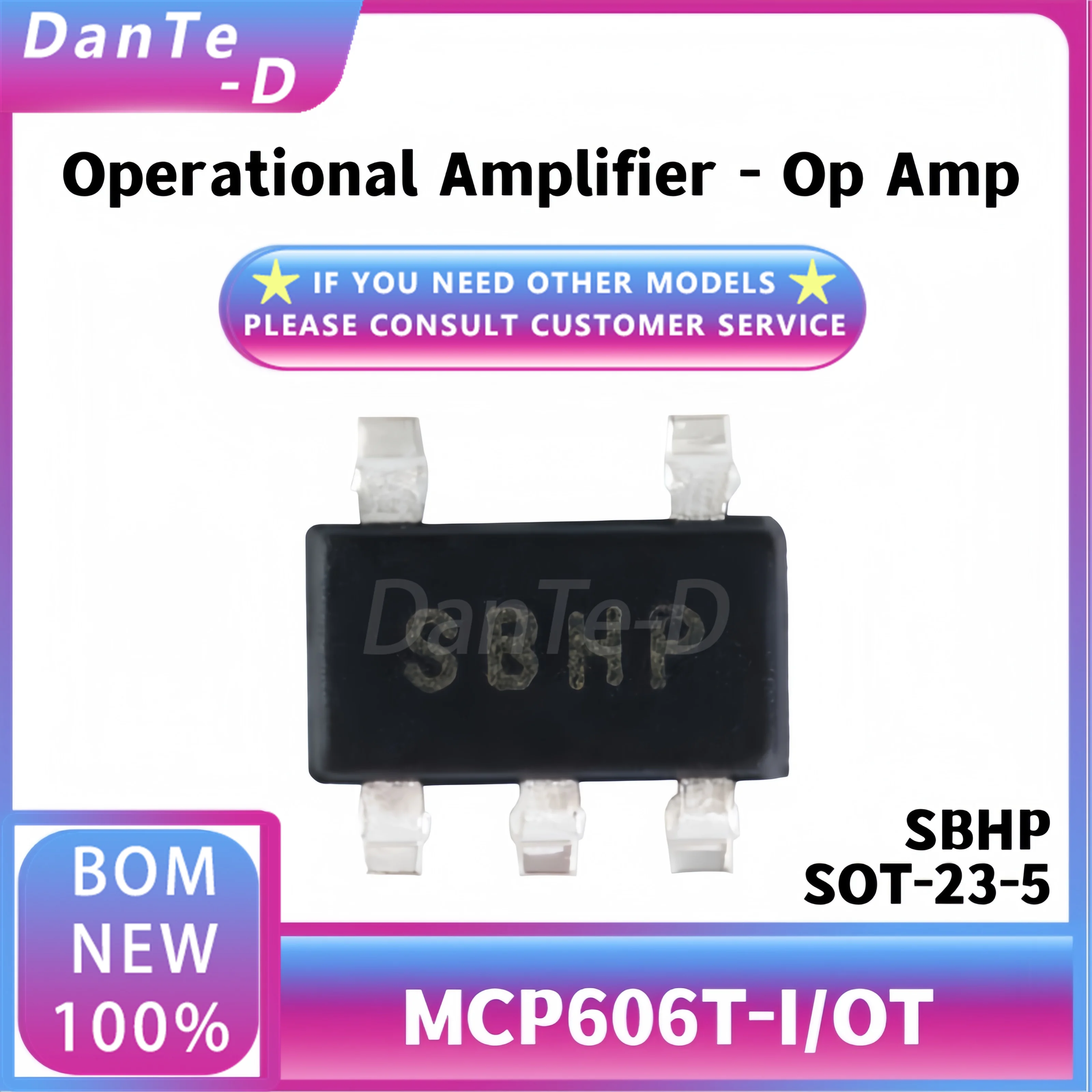 10PCS MCP606T-I/OT SOT-23-5 Silkscreen SBHP Single Channel Operational Amplifier IC Original Authentic