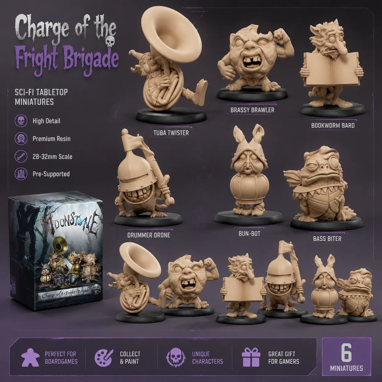 

Die Casting Resin Model Assembly Kit, GK,Charge of The Fright Brigade, Unpainted (including Base)
