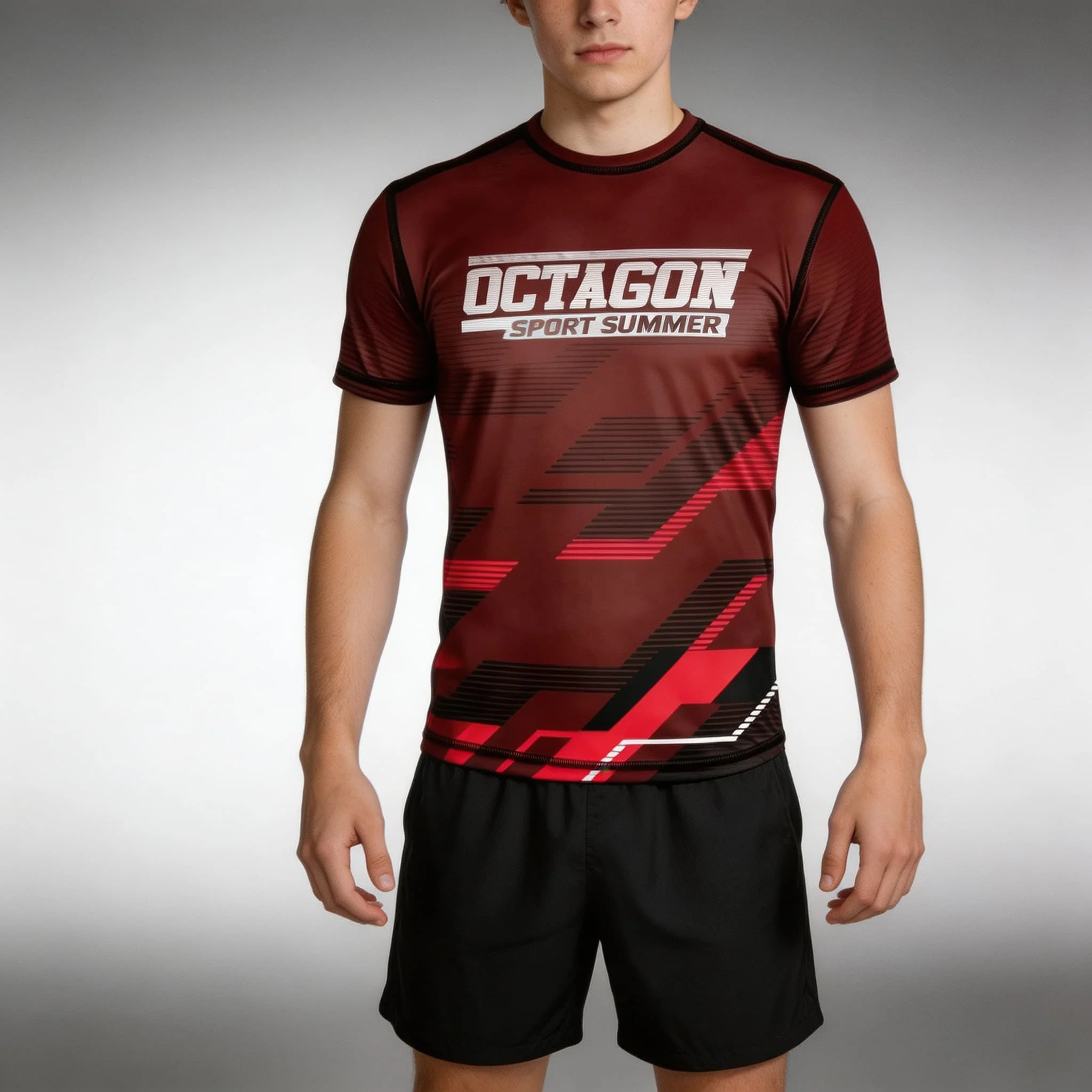 Octagon Rfa Mma Gym Workout Casual Summer Sport Training Women's Tshirt Unisex Tee Top Short Sleeve Quick Drying Men's T Shirt