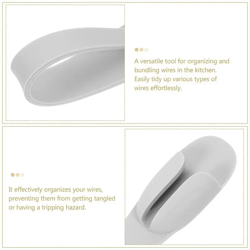 T23C Cable Organizer, Suitable For Electrical Extension Cord Winder, Kitchen Cord Organizer, Cable Holder 12Pcs
