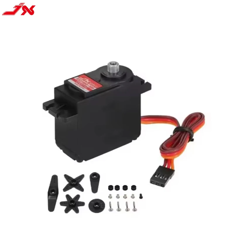 JX Servo PDI-5521MG 180 محرك سيرفو رقمي عالي التحمل 55 كجم 180 °   المدى 0.15 ثانية/60 °   سرعة مقاومة للماء للصمامات الصناعية