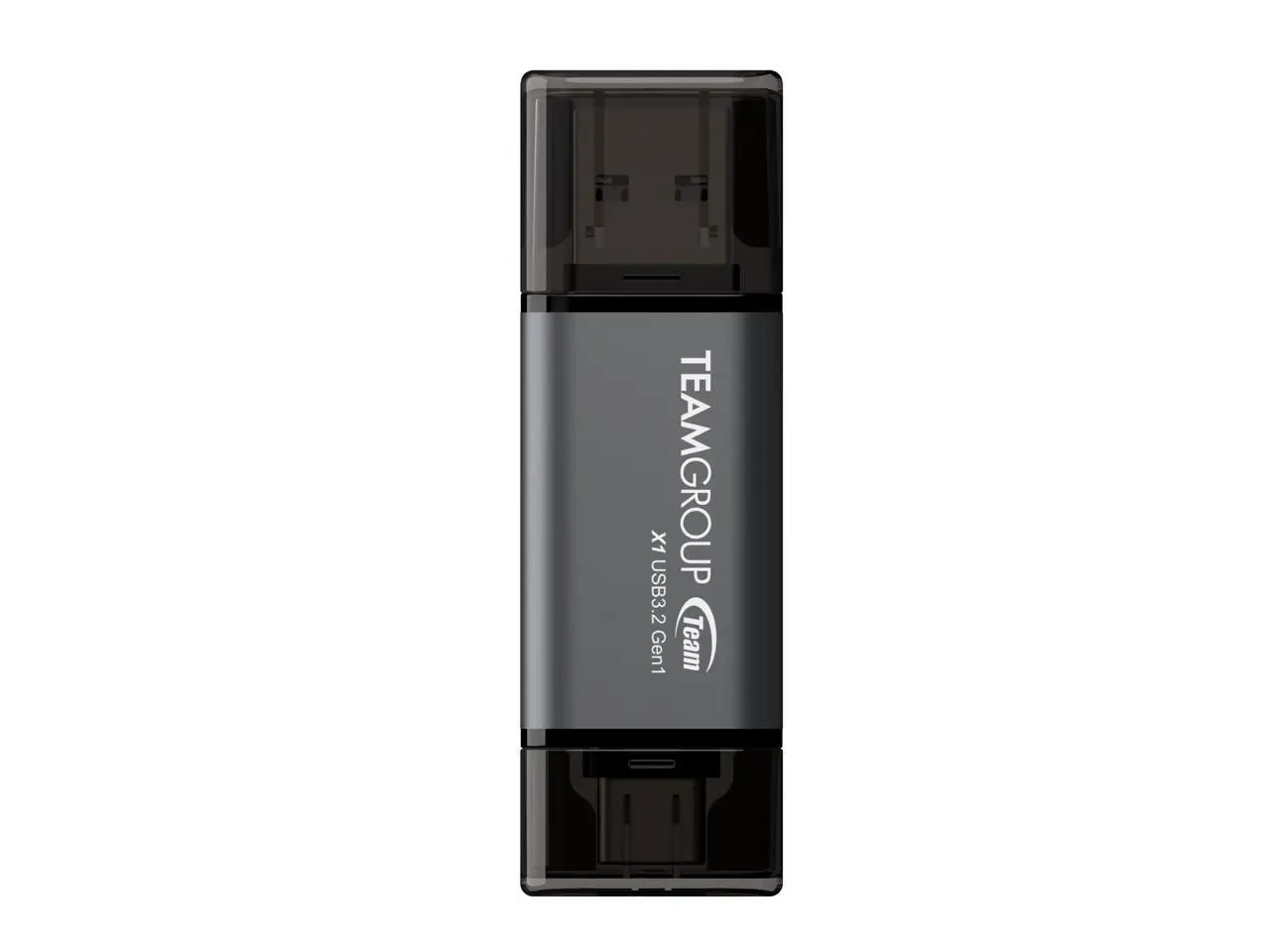 Team 256GB X1 USB 3.2 Gen1 2-in-1 Type-A and Type-C Flash Drives, Speed Up to 100MB/s (TX13256GB01)