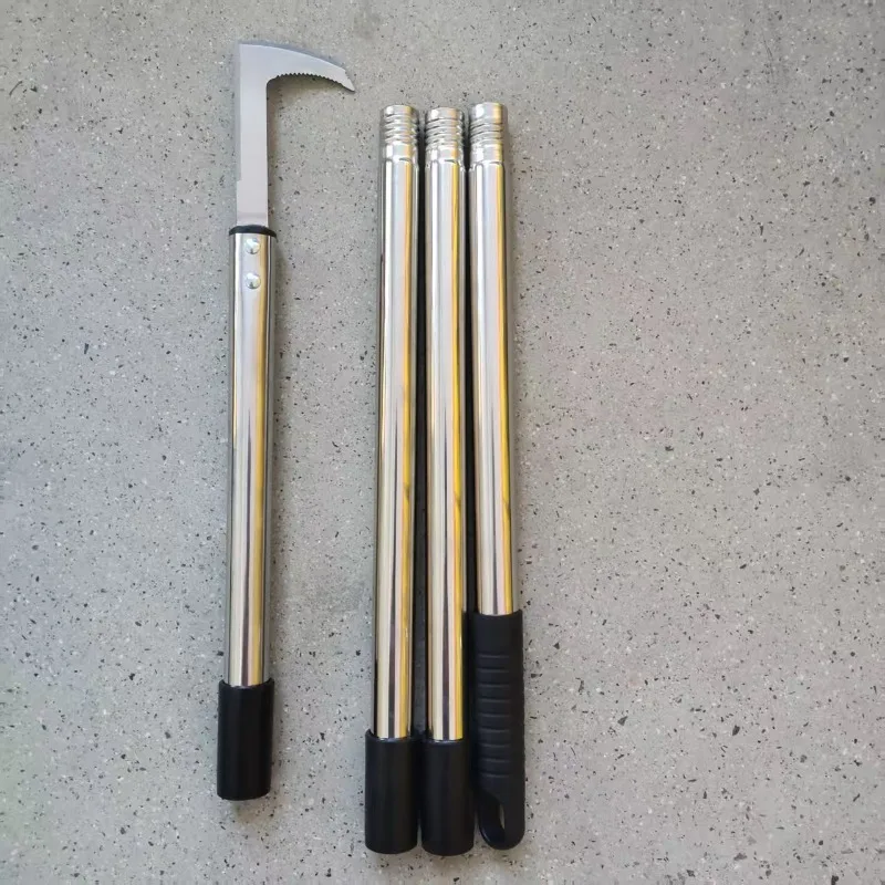 For 7-character Gap Garden Weeder Stainless Steel Splicing Rod Manual Mowing and Pulling Sickle
