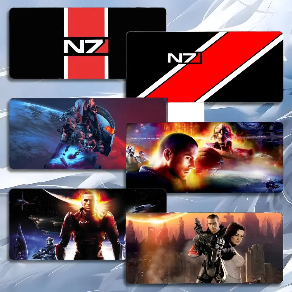 Cool Sci Fi Game M-Mass Effect N7 Mouse Pad Mousepad Large Gaming LockEdge Thickened PC Table Desk Mat