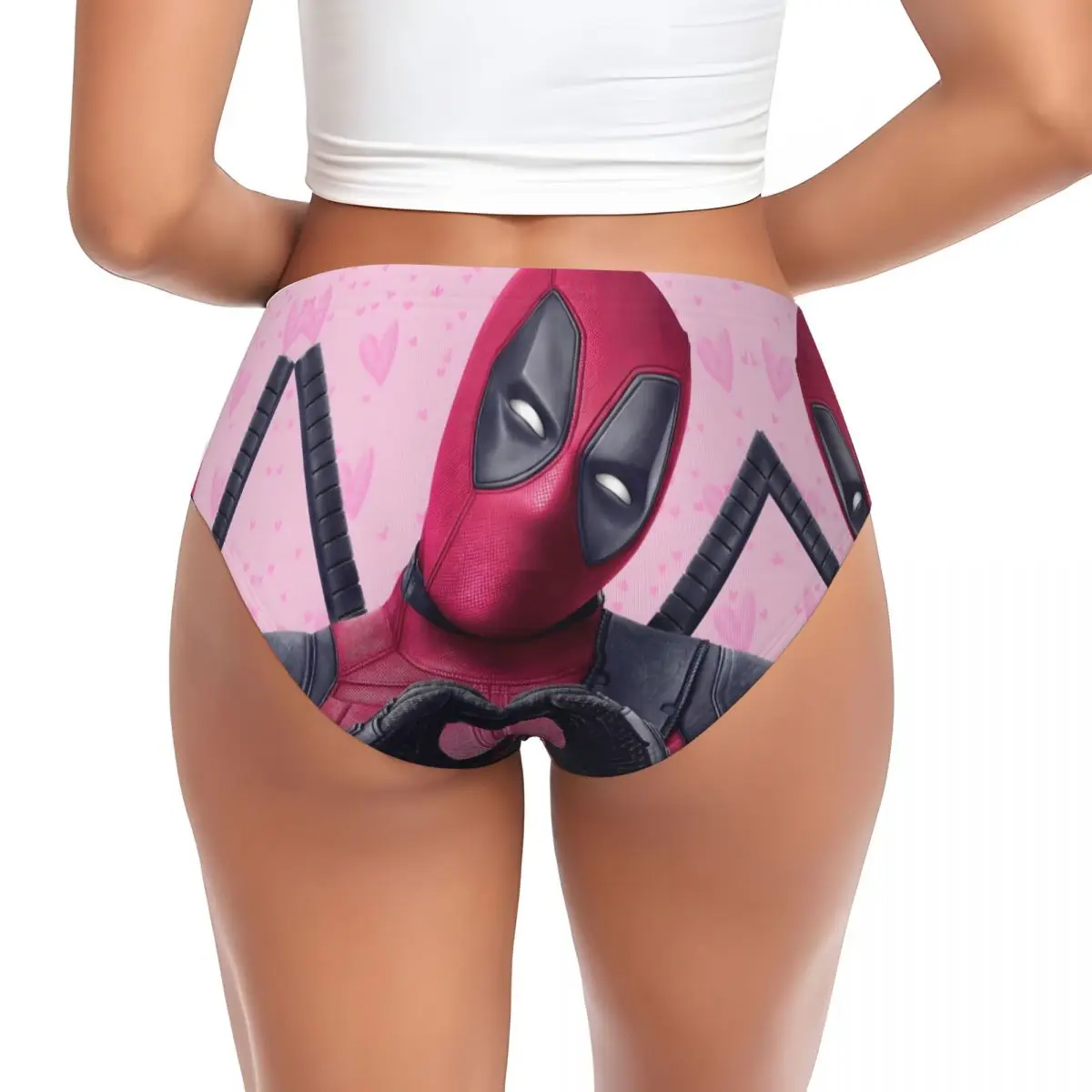 Donne personalizzate Deadpool Film Love Mutandine Intimo femminile Morbido cartone animato Slip divertenti Mutande