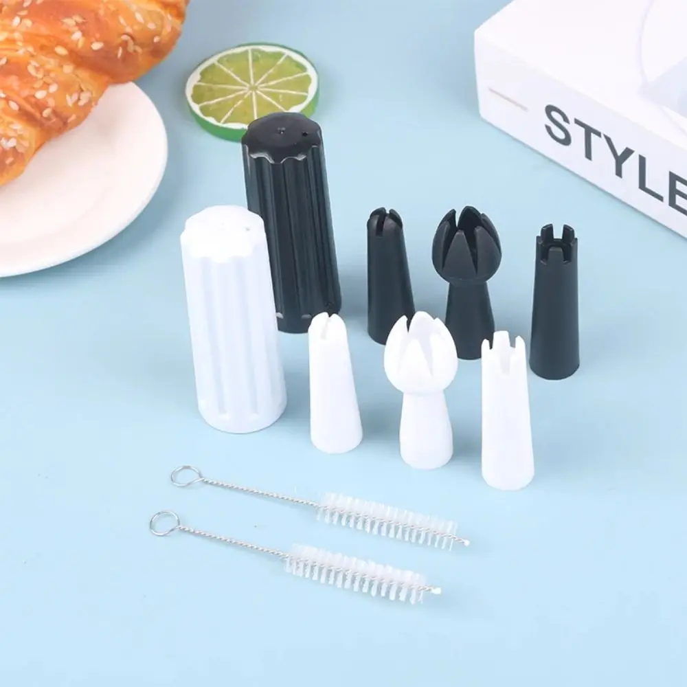 5Pcs/Set Decorating Mouth Cream Foamer Whip Cream Dispenser Part Base Tips Holder Whipping Tip Mounting Mouth Cake Biscuit Tools