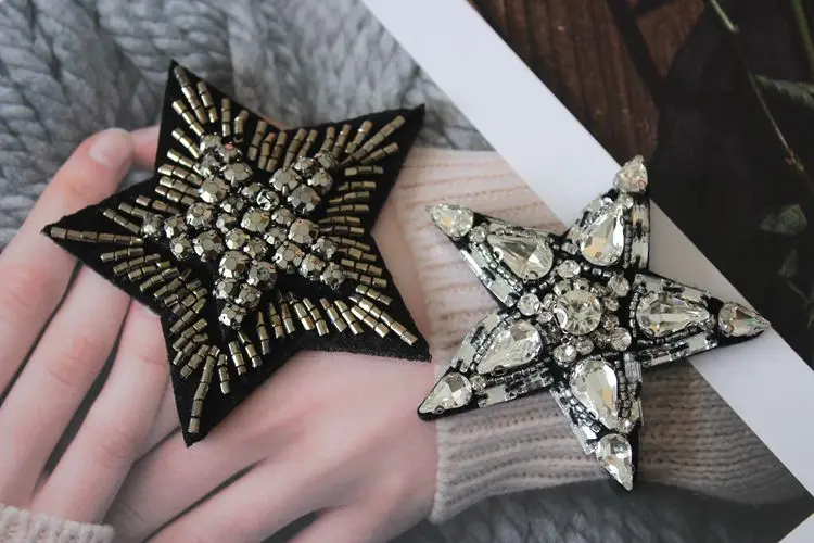 DIY hand sewn star nail bead cloth paste clothing accessories material sweater coat bag shoes and hats decoration patch