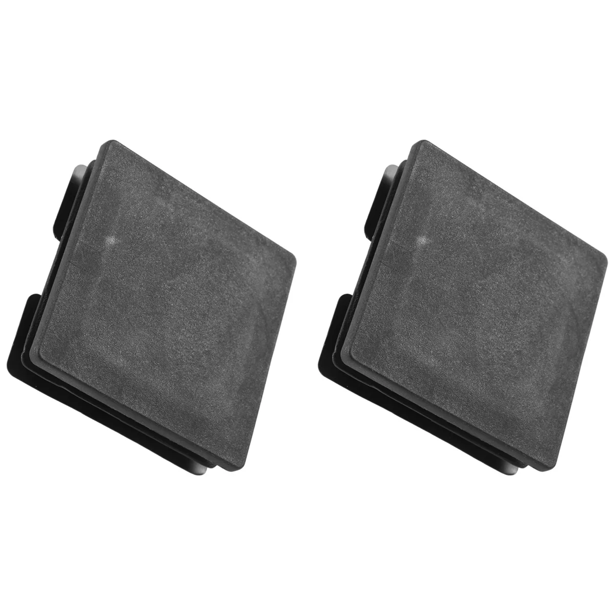 A39M 75 مللي متر x 75 مللي متر قبعات بلاستيكية مربعة أنبوب الأنابيب إدراج نهاية تقطيع 2 قطعة