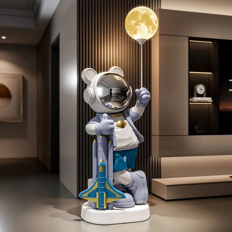 Home Decor Astronaut Music Spaceman Sculpture Landing Ornament Orament Living Room TV Cabinet Sofa Housewarming Gifts Decoration