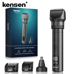 Kensen S29 Hair Trimmer for Men 2 in 1 Adjustable Hair Clipper Kit Electric Razor Dry/Wet Hair Cutting Machine Nose Hair Trimmer