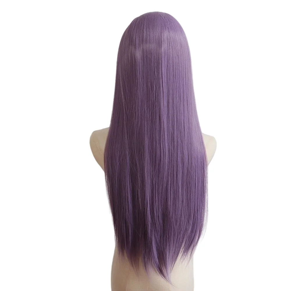 Light Purple Wig Special Grey-purple Lace Front Wigs 13*4 24inch Long Straight Synthetic Lace Wigs for Cosplay Party