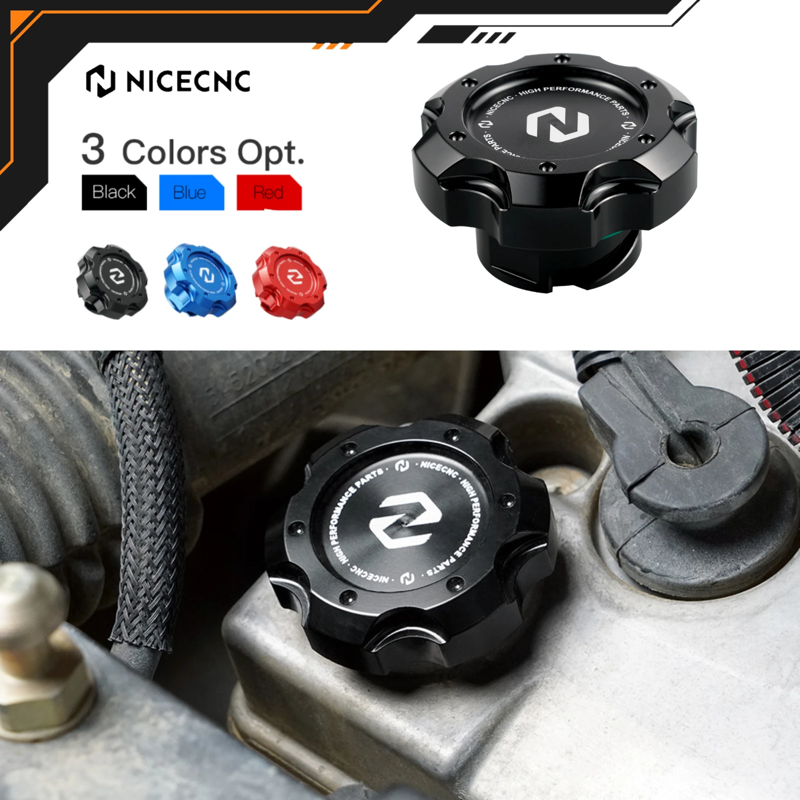 

For Polaris SPORTSMAN 570 RZR 4 900 XP RZR TURBO 450 TRAIL RS1 GENERAL RANGER XP 1000 2013-2021 NiceCNC Oil Fill Cap Light UTV