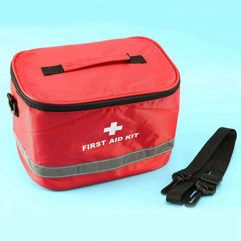 5X Outdoor First Aid Kit Sports Camping Bag Home Emergency Survival Package Red Nylon Striking Cross Symbol