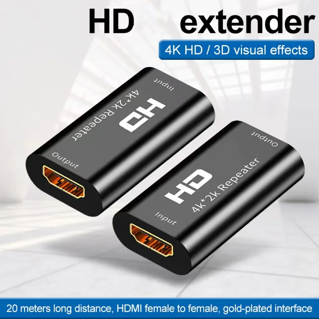 Pop Mini 4K X 2K HDMI-compatible Extender Repeater Up To 40M V1.4 3D 1080P HD Adapter Signal Amplifier Booster Over Signal HD TV
