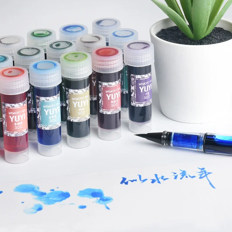 Non-carbon 5ml Colored Ink Gradient Fountain Pen Ink Portable Bottle Ink for Glass Pen Dip Pens Ink Supplies