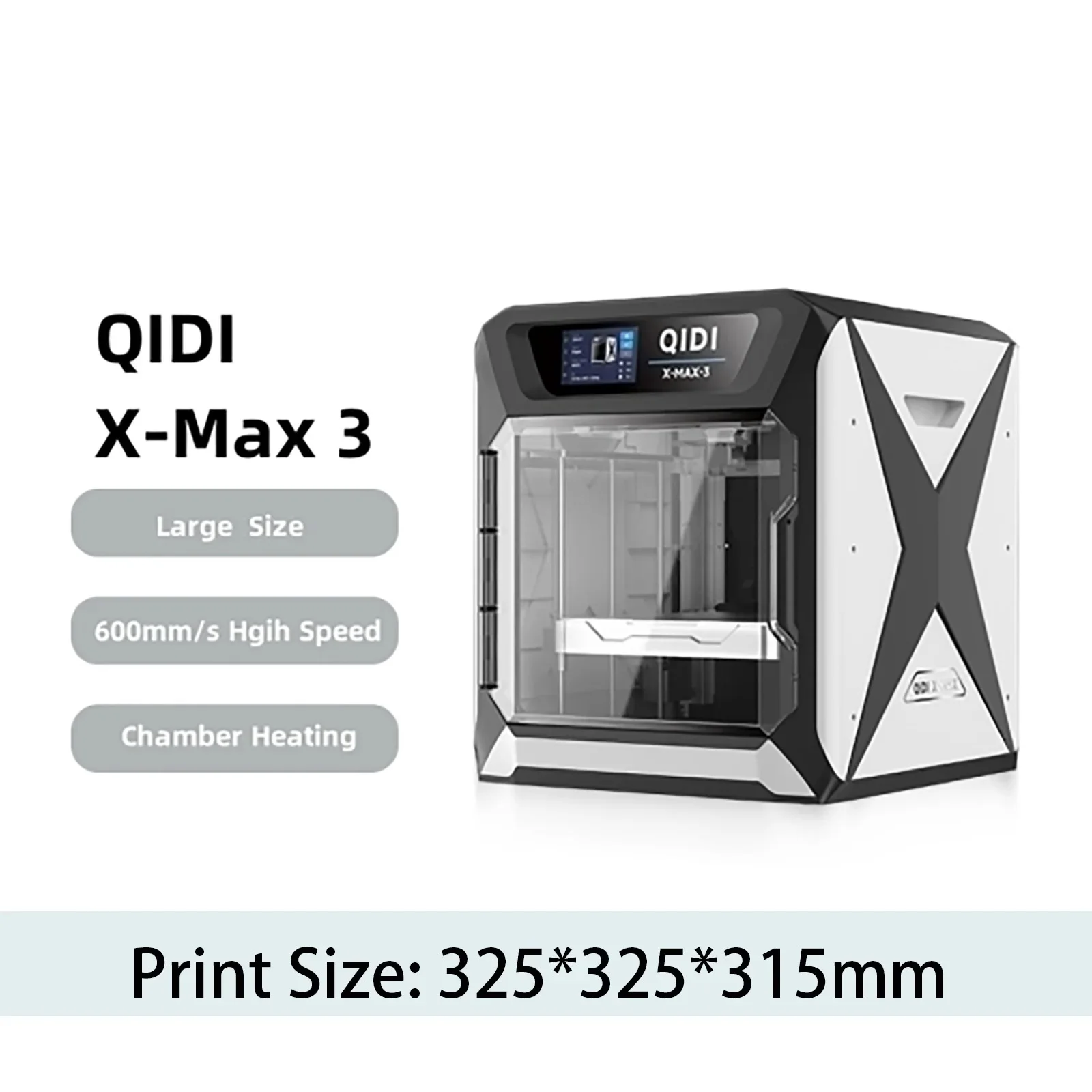 QIDI 3D Printer X Series Max3 auto leveling High Speed Printing All-round Chamber Heating Quasi-Industrial High Precision