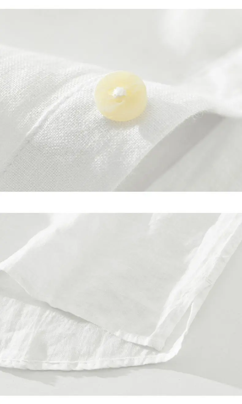 Japanese Retro Long-sleeved Linen Shirt Men Summer New Loose Pullover Square Collar Cardigan Casual Cotton Linen Top