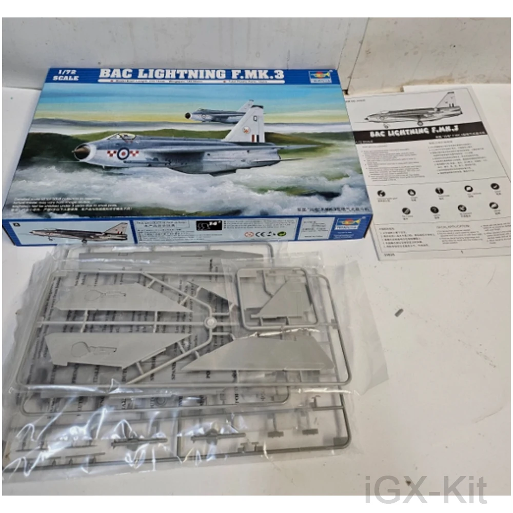 Trumpeter 01635 1:72 Scale British BAC Lightning F3 Jet Fighter Aircraft  Plastic Assembly Model Building Kit