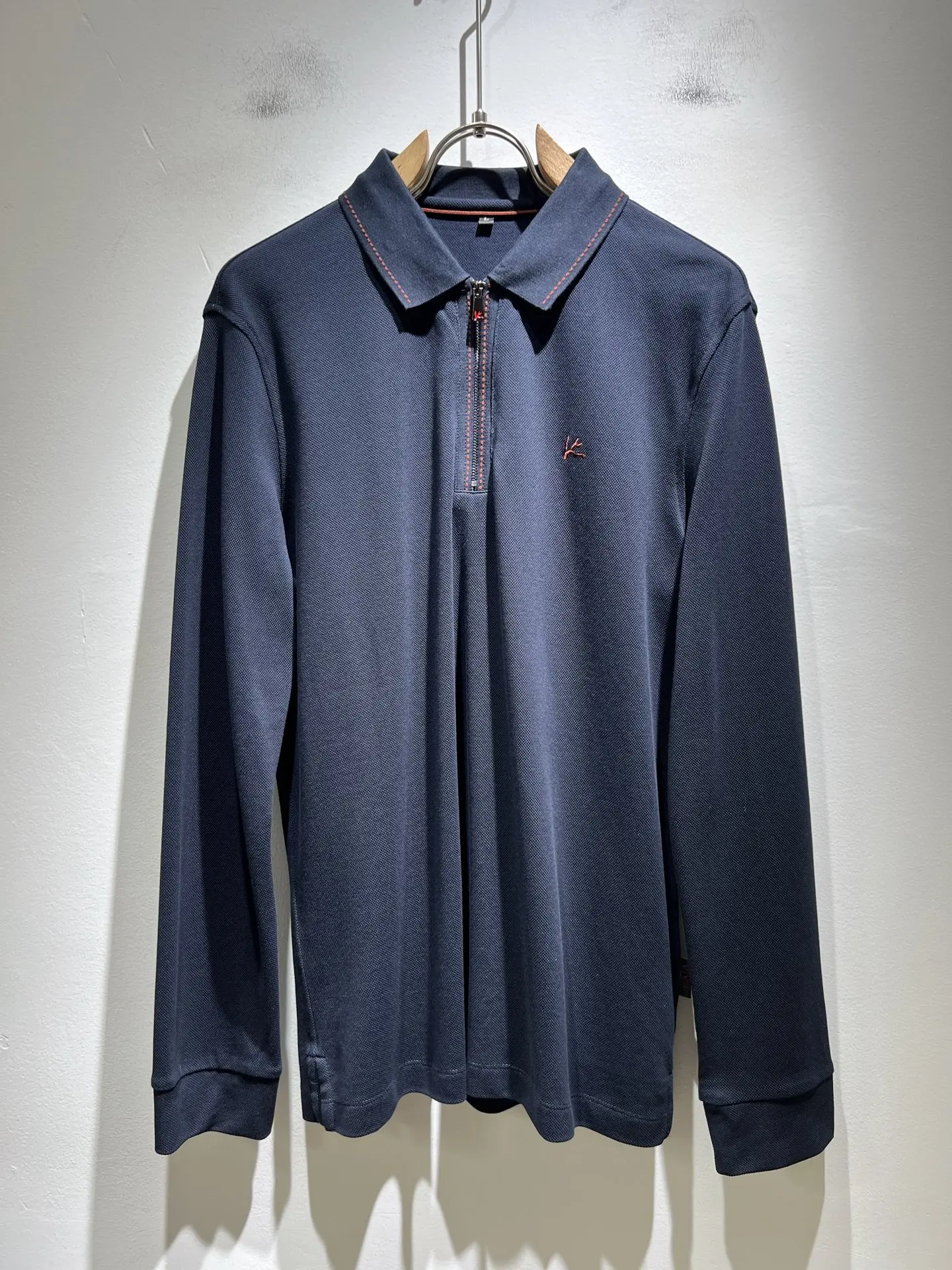 

Men's new fall-winter 2025 season ribbed cotton long-sleeve top with zipper design, sizes M-3XL