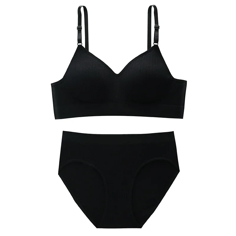 Sutiã e calcinha esportiva sem costura para mulheres, top de colheita fitness, roupa íntima, lingerie sexy, carta, roupa ativa
