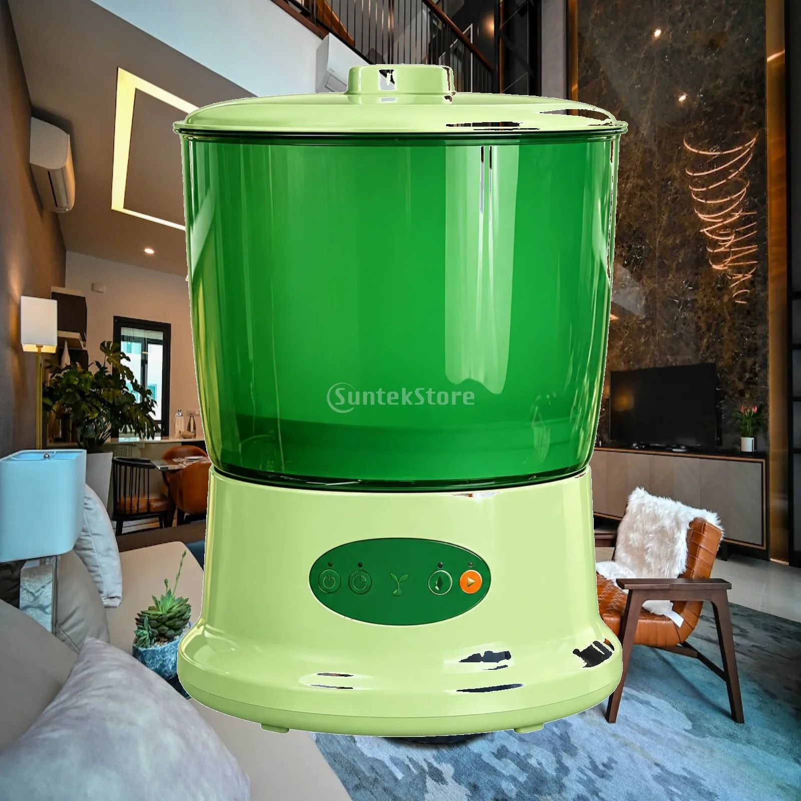 Two Layer Bean Sprout Growing Appliance with Self Watering Function for Home Use