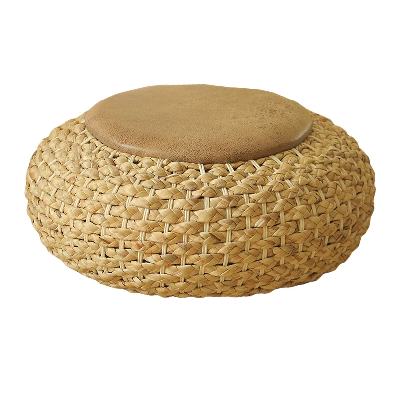 

Japanese-style thickened rattan futon seat cushion round ground seat cushion straw balcony floor household tatami seat pier