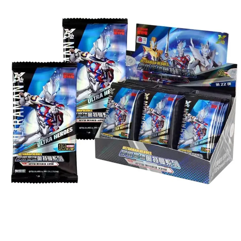 KAYOU Original Ultraman Complete Series Card Booster Pack Anime Figure Rare Collection Cards Flash Card Toy For Children Gift