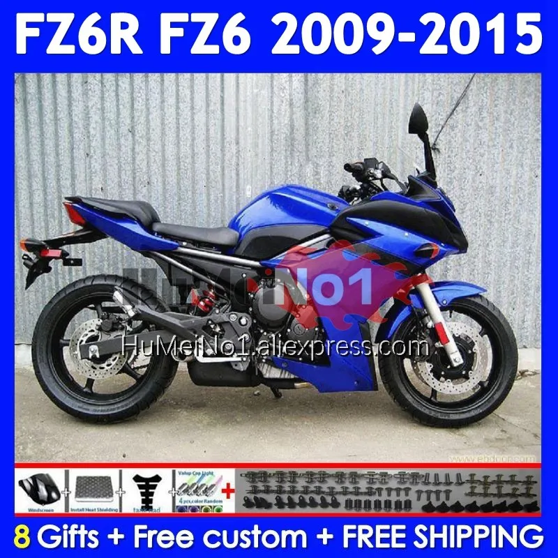 Body For YAMAHA FZ 6R FZ-6R FZ6 FZ6N 372No.34 FZ6R 09 10 Stock blue 11 12 13 14 15 2009 2010 2011 2012 2013 2014 2015 Fairing