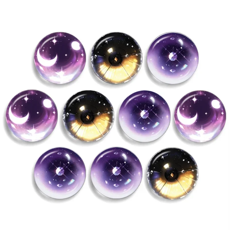 Blythe Doll Glass Eyes Cabochon12MM-30MM Round Dome Eye Dragon Cat Eye Toys DIY Jewelry Accessory MIX Pupil Eye Cameo ﻿