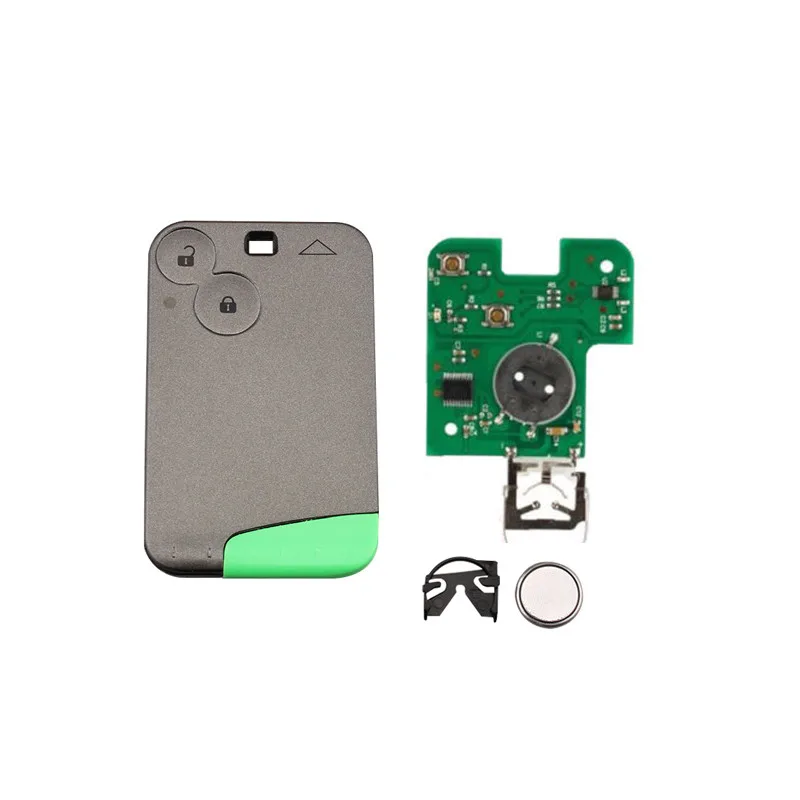 1 2 5pcs High-Quality 2 Button Remote Card Control Car Key with 433MHz ID46 PCF7947 Chip for Laguna
