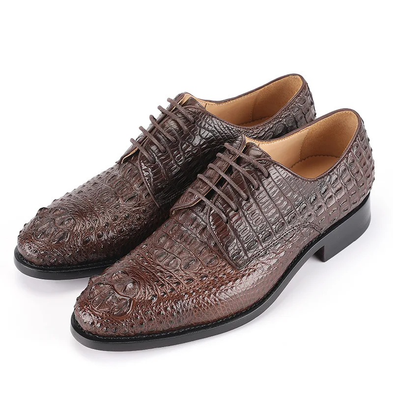 2024 New Crocodile Genuine Leather Autumn/summer Business Men's Men Casual Formal Shoes мужская повседневная обувь мужские туфли