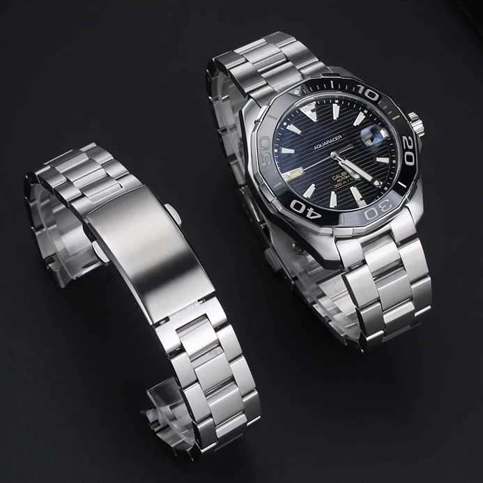 태그 호이어 경쟁력 있는 스테인리스강 시계줄, 300 WAY211 Y111A ABA0927 남성용 곡선 엔드 시계 스트랩, 21.5mm 22mm