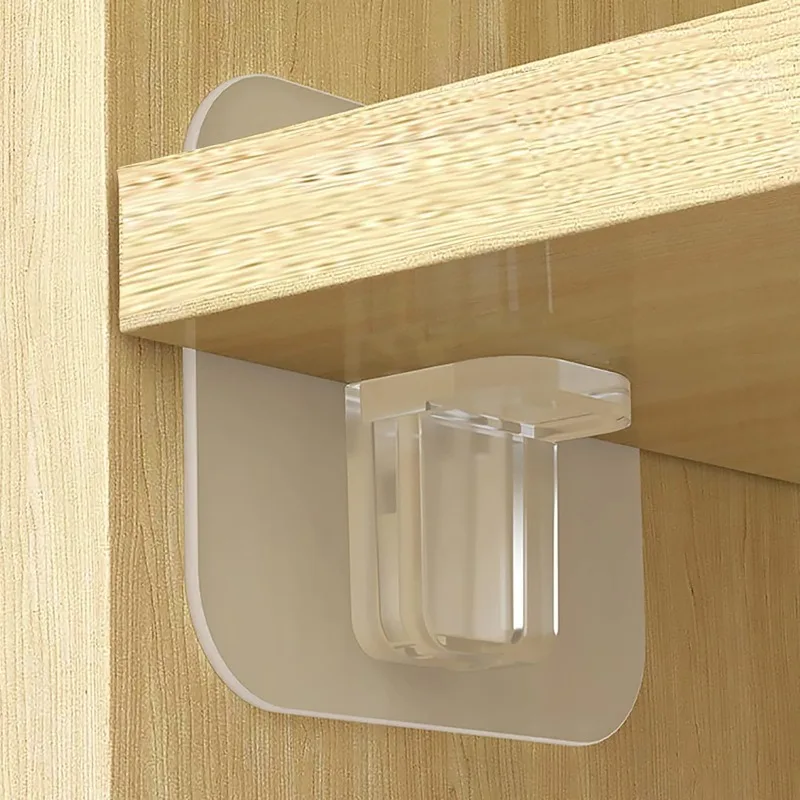 1-20PCS Adhesive Shelf Support Pegs Shelf Support Adhesive Pegs Closet Cabinet Shelf Support Clips Wall Hangers Strong Holders