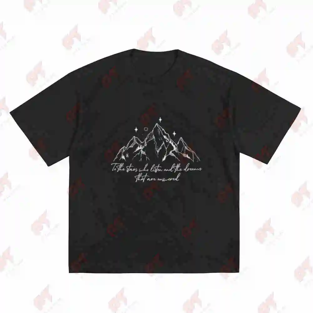 To The Stars Who Listen And Dreams That Are Answered Acotar Night Court Bookish Short Sleeve Tee 100% Cotton T-Shirt