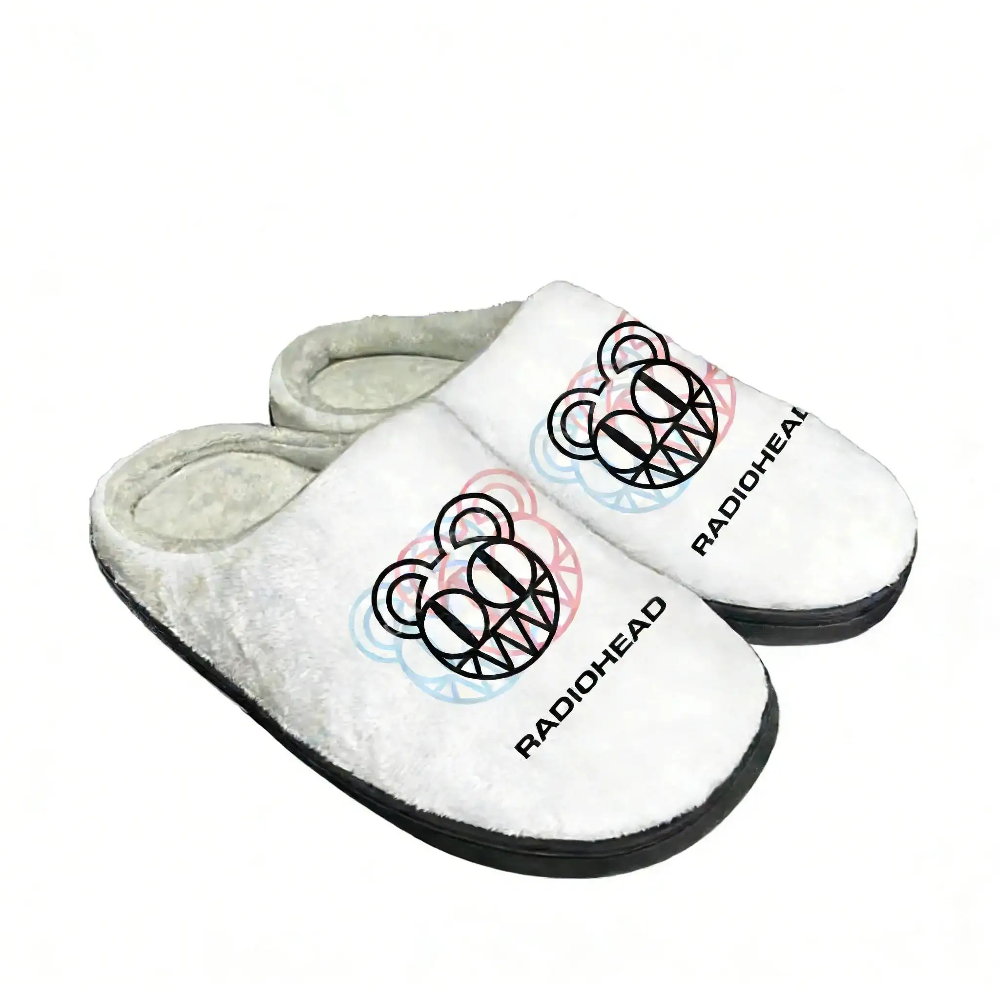 Radiohead Rock Band Cotton Family Slippers Mens Womens High Quality Plush Bedroom Casual Warm Shoes Customized Slipperscus
