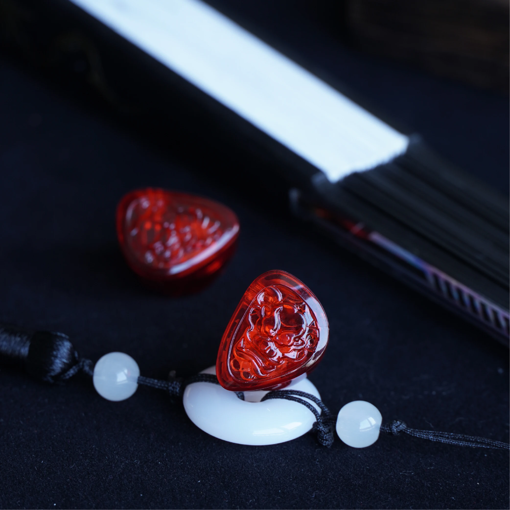 TANGZU WANER SG 2 레드 라이온 에디션 10mm PET 싱글 다이나믹 인이어 이어폰 (실리콘 보관 가방 및 산차이 와이드 보어 포함)