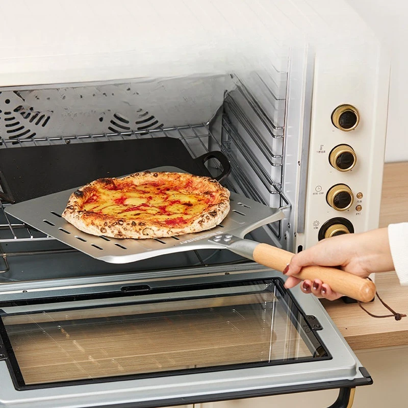 Aluminum Pizza Transfer Peel Shovel Special For Large Oven Easy To Put Pizza Into And Take Out From Oven Baking Cooking Tool