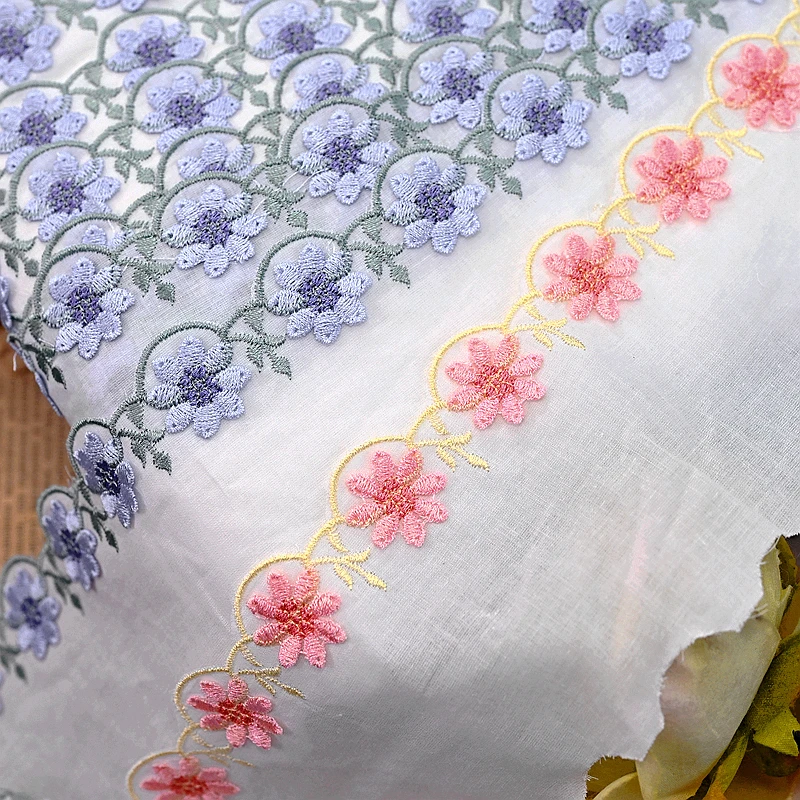 

Pure Cotton Cloth Flower Embroidery, Openwork Lace Trim, DIY Clothes, Dress Collar, Sewing Fabric Accessories, Width 9cm