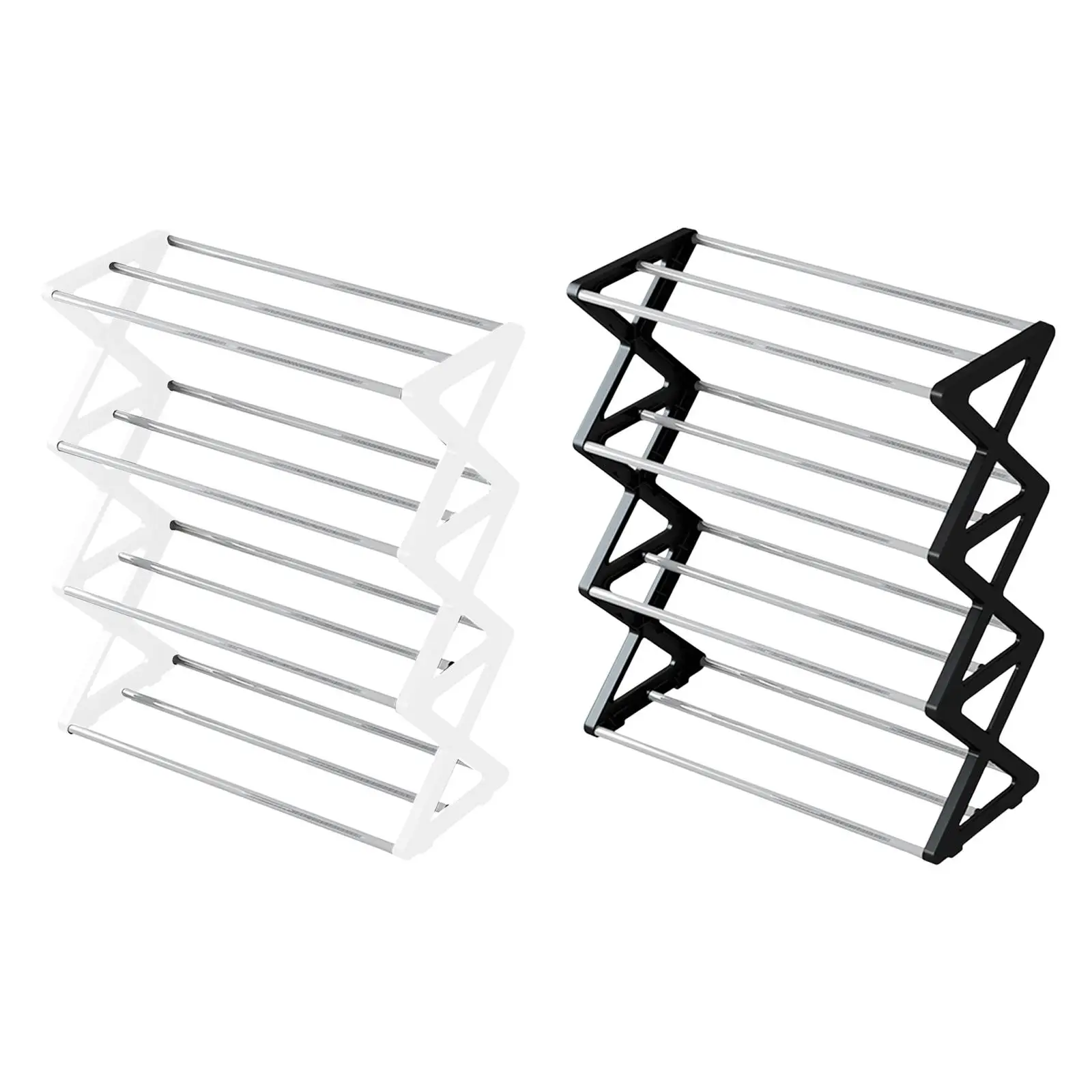 4 Tiers x Shaped Shoe Rack Organizer 16.5x7.3x19.5inch Space Saving Lightweight