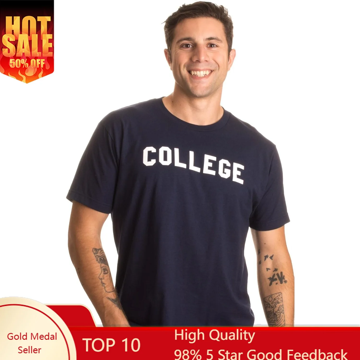 

College - Animal American Drinking 70s House Comedy Unisex T-Shirt Men Women